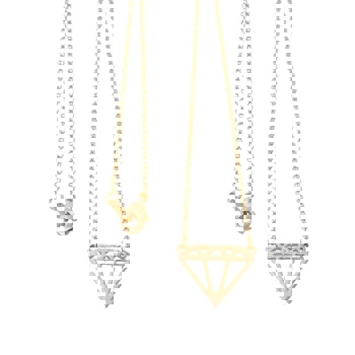 You're a Gem Necklace in Gold Openwork