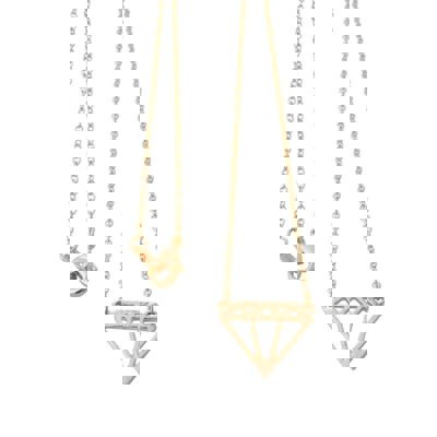 You're a Gem Necklace in Gold Openwork