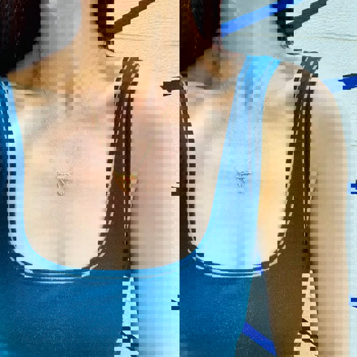 You're a Gem Necklace in Gold Openwork