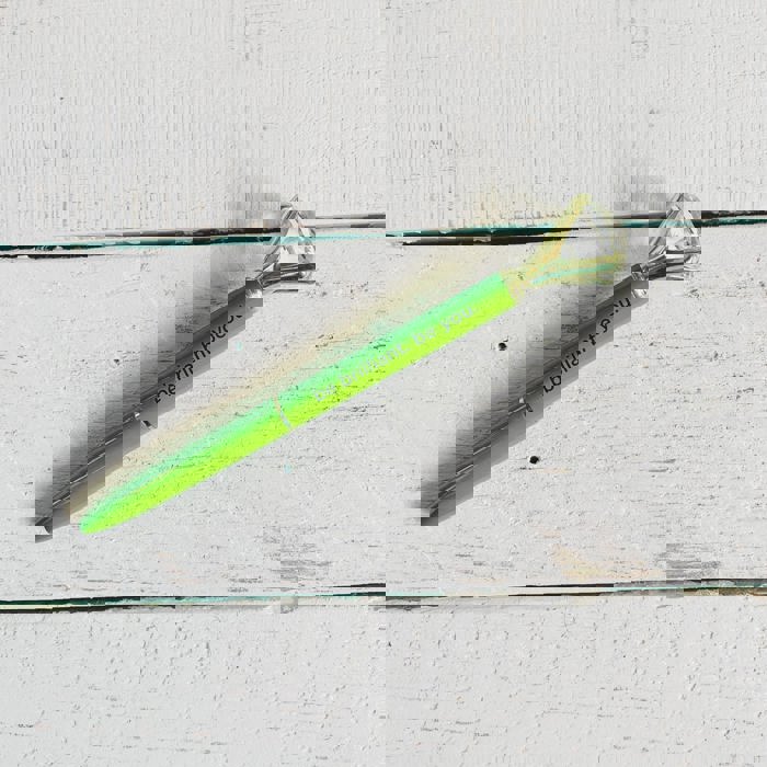 Future Is Female Chartreuse Green Gem Pen | Giftable Single Pen | Novelty Office Desk Supplies