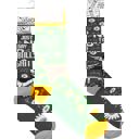  Just Say No To Bullshit Funny Socks in Green and Yellow | Unisex