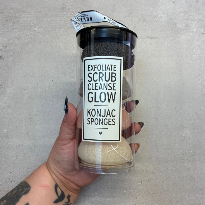 Facial Konjac Sponges in a Tube | | Giftable Skincare Beauty Kit Set