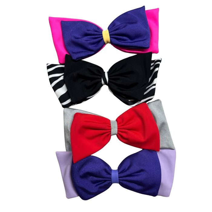 Pom Bow Hair Clips | Nylon Alligator Clips Hair Accessory [4 Styles]