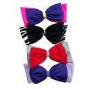 Pom Bow Hair Clips | Nylon Alligator Clips Hair Accessory [4 Styles]