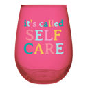  It's Called Self Care Stemless Wine Glass in Pink | 20oz