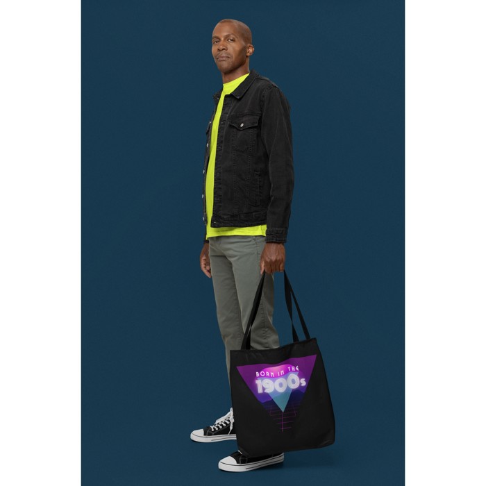 Born in the 1900s Tote Bag in Black | 18" x 18"