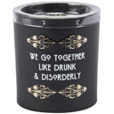  Gin Scented Art Deco Soy Candle | We Go Together Like Drunk And Disorderly Jar Candle | Gold Accents Matte Black Glass | 35hrs Burn Time