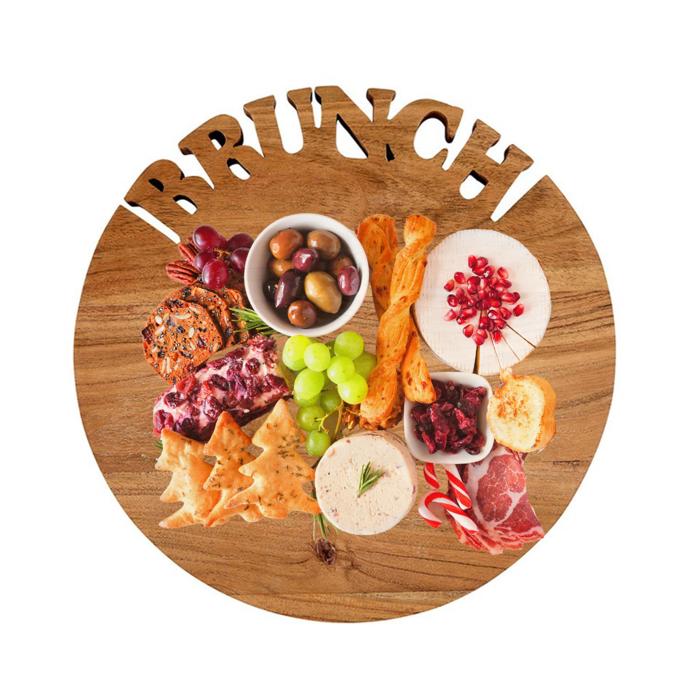 Brunch Cutting Board | Acacia Chopping Board Serving Tray | 14''