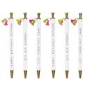 Let Them Eat Cake Tassel Pen Set of 6 | Giftable Pen | Novelty Office Desk Supplies