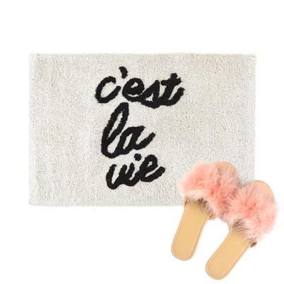 C'est la Vie Bath Mat | Soft Bathroom Rug | 20" x 30"