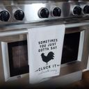  Sometimes You Just Gotta Say Cluck It Dish Cloth Towel | Novelty Silly Tea Towels | Cute Kitchen Hand Towel | Rooster | 28" Square