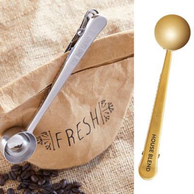 Coffee Clip + Scoop | Stainless Steel Measuring Spoon/Resealer