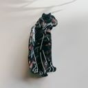 Dark Panther Velvet Claws Squirrel Holding Acorn Hair Claw