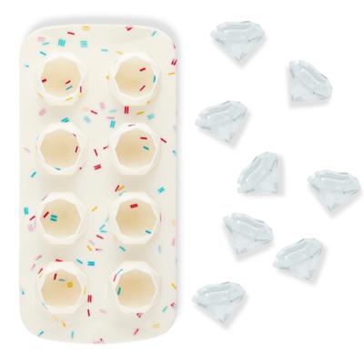 Diamond Shaped Silicone Ice Cube Tray | Makes 8 Diamond-Shaped Ice Cubes | Ice cube Molder