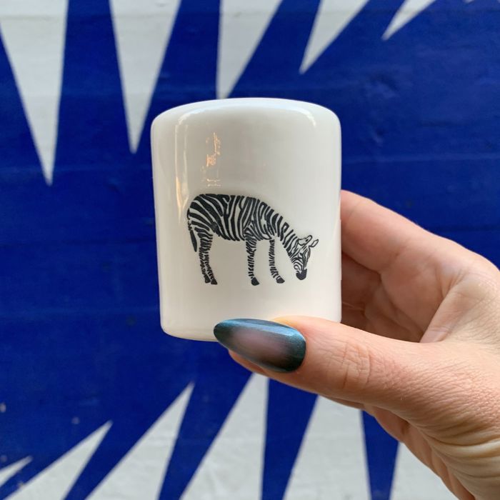 Zebra Salt And Pepper Shakers Set and Vase Planter Bundle | Zebra Lover Gifts