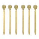  Do the Hustle Gold Embellished Gold Disco Pen Set of 6 | Giftable Pens | Novelty Office Desk Supplies