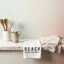  Beach Cheaper Than Therapy Tea Towel | Ultra Absorbent Kitchen Dish Cloth | 30'' sq