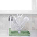  Ubbi On-The-Go Baby Bottle Drying Rack and Brush Set Travel Case in Sage