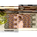  Lavender Print Coir Fiber Doormat | Outdoor Patio Rug | 24" X 17"
