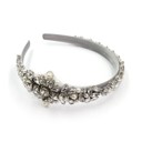  Vintage Bride Bejeweled Asymmetrical Headband Tiara | Royalty Crown Party or Bridal Hair Accessory