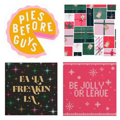 Holiday Cocktail Party Napkins 10+ Styles, 20 Napkins Per Pack!