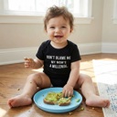  Don't Blame Me Baby Snapshirt  | Unisex Baby Cotton Short Sleeve Body Suit | Size 6-12 months