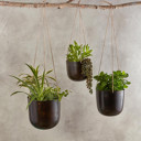  Small Hanging Vase, 6" x 5", Metal Rustic Home Decor Plant Vase