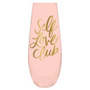  Self Love Club Stemless Champagne Flute Glass in Tinted Pink | Barware Girls Party