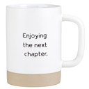 Enjoying the Next Chapter Who Cares I'm Retired Dip-Glazed Stoneware Mug | Coffee Tea Cup | 17oz.