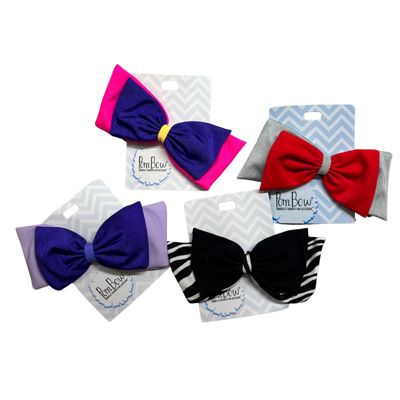 Pom Bow Hair Clips | Nylon Alligator Clips Hair Accessory [4 Styles]