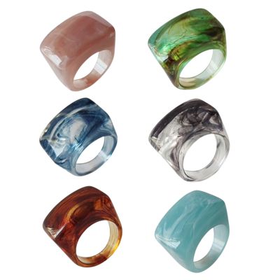 Resin Swirl Statement Ring | Size 7  [6 Designs]