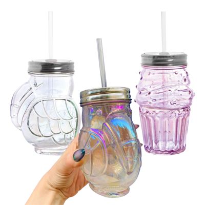 Pretty Glass Cocktail Straw Sippers