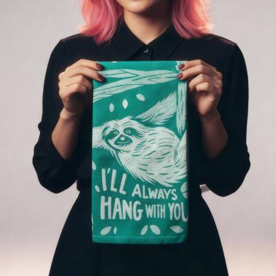 I'll Always Hang With You Cute Sloth and More Jacquard Gift Kitchen Towels