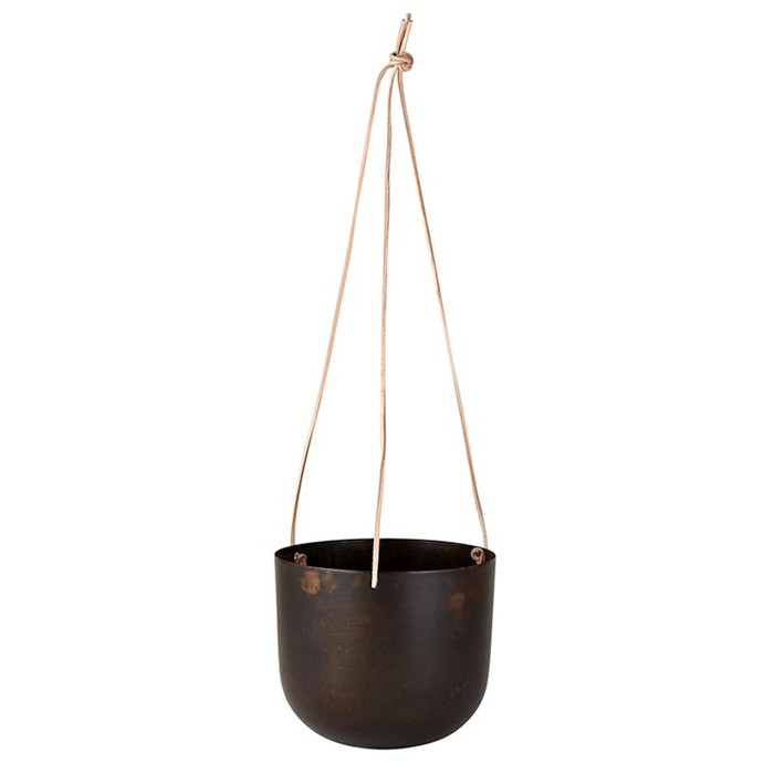 Small Hanging Vase, 6" x 5", Metal Rustic Home Decor Plant Vase