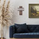  No Greater Love Sculpted Resin Hanging Home Church or Office Wall Cross | 8"
