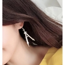  Vintage Style Compass and Protractor Set Drop Earrings