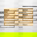 Small (11.25" x 19") Papier Blanc American Flag