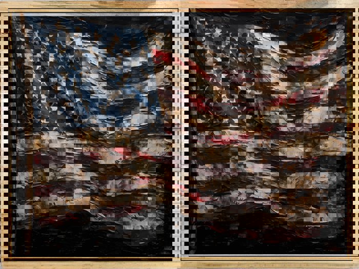 American Flag Oil Painting