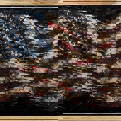 American Flag Oil Painting