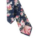 5-Navy Floral Skinny Picture Ties