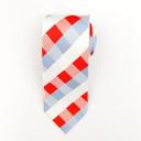 8-Red White Stripe Personalized Picture Ties for Men