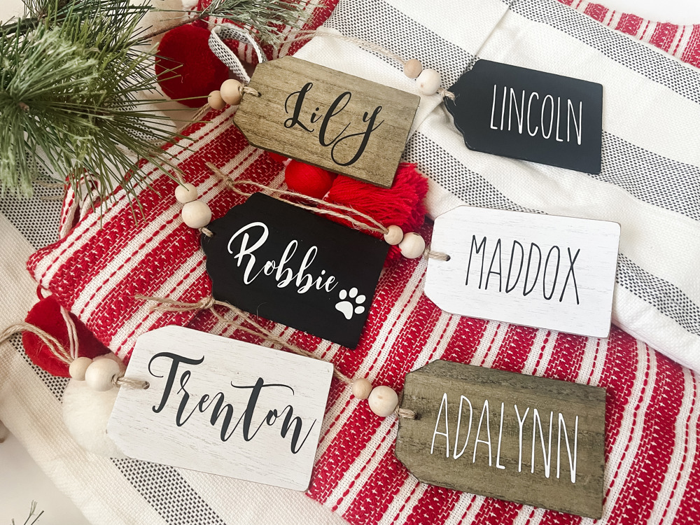 Personalized Wooden Stocking Tags