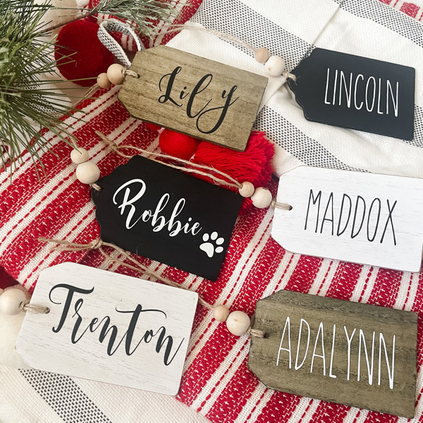 Personalized Wooden Stocking Tags