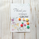 3-Floral "Thank You For Helping Me Grow" Mini Magnet Set