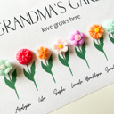  Grandma's Garden Personalized Mini Magnet Set