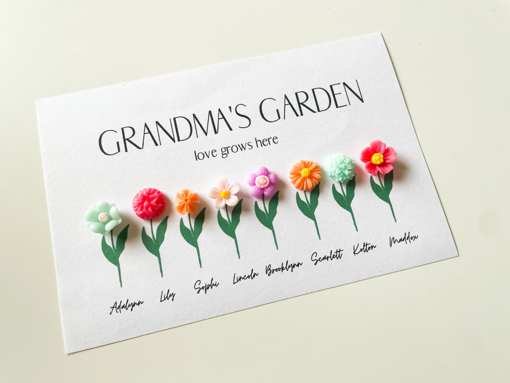 Grandma's Garden Personalized Mini Magnet Set