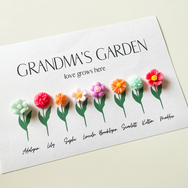 Grandma's Garden Personalized Mini Magnet Set