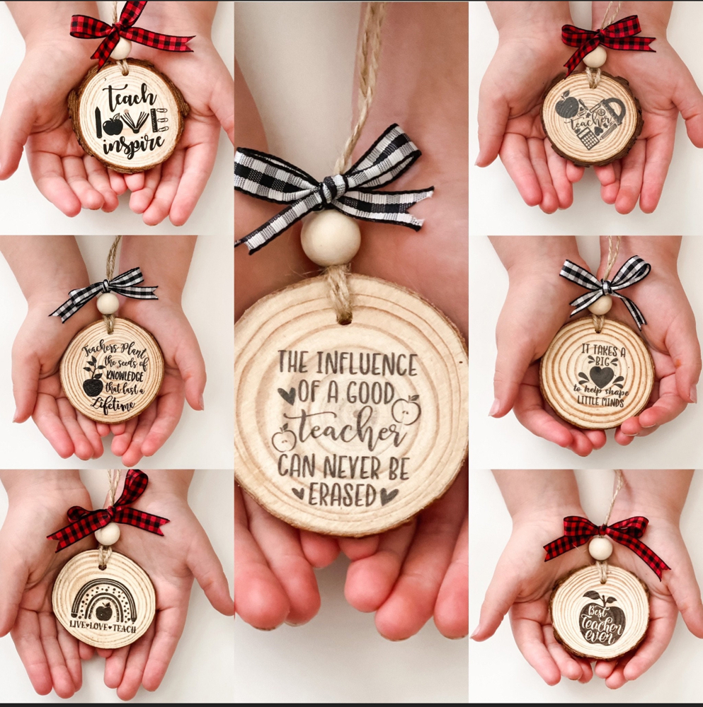 Ready to Gift Teacher Quote Ornaments