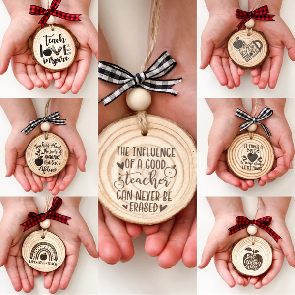 Ready to Gift Teacher Quote Ornaments