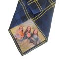 19-Navy & Yellow Personalized Picture Ties for Men